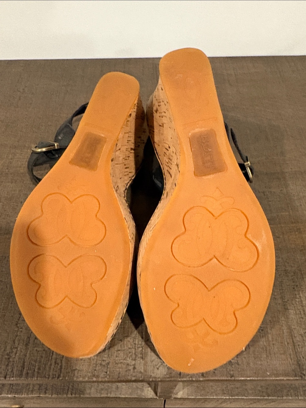Born Women's Black Cork Wedge Sandals - Black - Picture 8 of 10